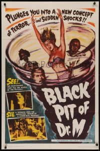 5d0121 BLACK PIT OF DR. M 1sh 1961 plunges you into a new concept of terror and sudden shocks!
