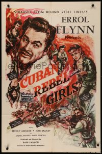 5d0247 CUBAN REBEL GIRLS 1sh 1959 Barry Mahon directed, art of Errol Flynn & bad girls in action!