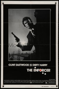 5d0336 ENFORCER 1sh 1976 classic image of Clint Eastwood as Dirty Harry holding .44 magnum!
