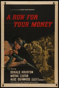 5d0968 RUN FOR YOUR MONEY English 1sh 1950 coal mining brothers win a London trip, Alec Guinness!