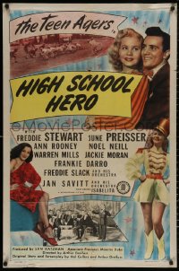 5d0520 HIGH SCHOOL HERO 1sh 1946 The Teen-Agers, Freddie Stewart, June Preisser!