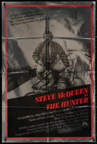 5d0544 HUNTER foil 1sh 1980 bounty hunter Steve McQueen riding on top of a Chicago El!