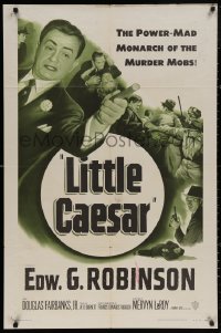 5d0663 LITTLE CAESAR 1sh R1954 Edward G. Robinson as the power-mad monarch of the murder mobs!