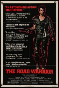 5d0701 MAD MAX 2: THE ROAD WARRIOR style B 1sh 1982 George Miller, Mel Gibson returns as Mad Max!