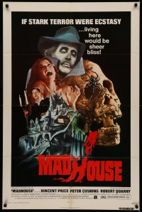 5d0703 MADHOUSE 1sh 1974 Price, Cushing, if terror was ecstasy, living here would be sheer bliss!