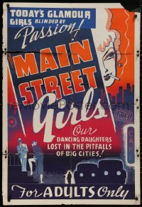 5d0708 MAIN STREET GIRL 1sh 1939 Main Street Girls blinded by passion in big cities' pitfalls!