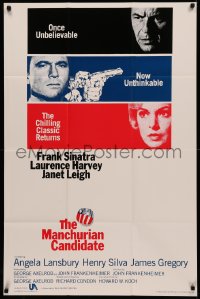 5d0721 MANCHURIAN CANDIDATE 1sh R1988 Frank Sinatra, Janet Leigh, directed by John Frankenheimer!