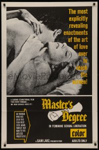 5d0744 MASTER'S DEGREE IN FEMININE SEXUAL LIBERATION 1sh 1970 daring educational film for every woman!