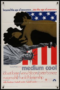 5d0749 MEDIUM COOL 1sh 1969 Haskell Wexler's X-rated 1960s counter-culture classic!