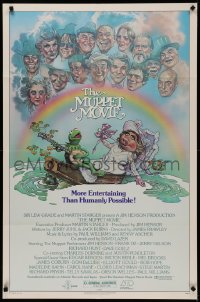 5d0787 MUPPET MOVIE 1sh 1979 Jim Henson, Drew Struzan art of Kermit the Frog & Miss Piggy on boat!