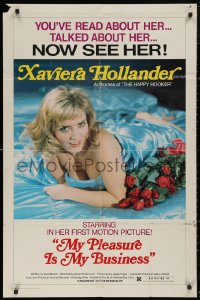 5d0794 MY PLEASURE IS MY BUSINESS 1sh 1974 sexy Xaviera Hollander, authoress of Happy Hooker!