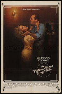 5d0896 POSTMAN ALWAYS RINGS TWICE 1sh 1981 art of Jack Nicholson & Jessica Lange by Rudy Obrero!