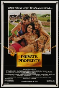 5d0903 PRIVATE PROPERTY 1sh 1985 Sybil Danning, Brett Clark surrounded by sexy girls!