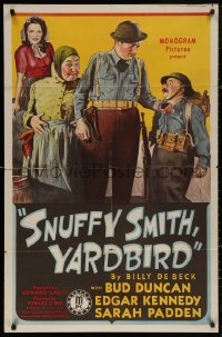 5d0905 PRIVATE SNUFFY SMITH 1sh 1942 Bud Duncan & Edgar Kennedy, Snuffy Smith, Yardbird!