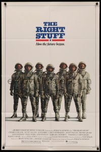 5d0945 RIGHT STUFF advance 1sh 1983 great line up of the first NASA astronauts all suited up!