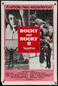 5d0956 ROCKY /ROCKY II 1sh 1980 Sylvester Stallone, Carl Weathers boxing classic double-bill!