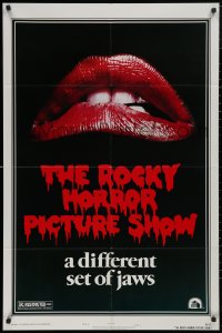5d0958 ROCKY HORROR PICTURE SHOW style A 1sh R1980s classic lips, a different set of jaws!