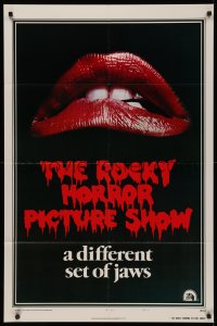 5d0959 ROCKY HORROR PICTURE SHOW style A int'l 1sh 1975 c/u lips image, a different set of jaws!