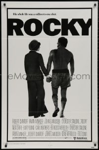 5d0955 ROCKY style A studio style 1sh 1976 boxer Sylvester Stallone, John G. Avildsen boxing classic!