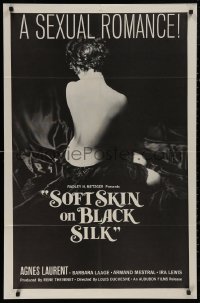 5d1038 SOFT SKIN ON BLACK SILK 1sh 1963 Radley Metzger, classic sexy image, a sexual romance!