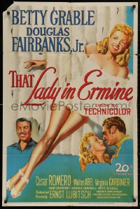 5d1128 THAT LADY IN ERMINE 1sh 1948 Betty Grable & Douglas Fairbanks Jr. and... Virginia Gardiner?