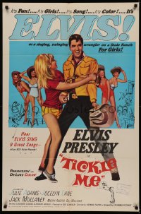 5d1148 TICKLE ME int'l 1sh 1965 Elvis is fun, way out wild & wooly, spooky & full of joy and jive!