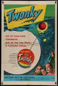 5d1171 TWONKY 1sh 1953 from Henry Kuttner's prize-winning sci-fi story, wacky possessed TV!