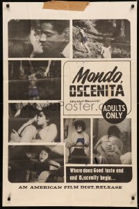 5d1247 WORLD OF OBSCENITY 1sh 1966 sleazy women pseudo documentary, Mondo Oscenita!