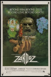 5d1258 ZARDOZ 1sh 1974 Lesser art of Sean Connery, who has seen the future and it doesn't work!