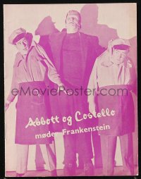5f0233 ABBOTT & COSTELLO MEET FRANKENSTEIN Danish program R1956 plus the Wolfman & Dracula!