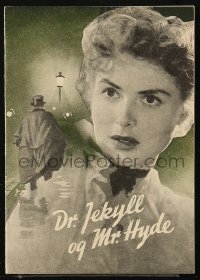 5f0257 DR. JEKYLL & MR. HYDE Danish program 1947 Spencer Tracy, Ingrid Bergman, different images!