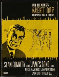5f0258 DR. NO Danish program 1963 Sean Connery as James Bond, great different images & artwork!