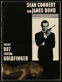 5f0268 GOLDFINGER Danish program 1964 Sean Connery as James Bond, Shirley Eaton, different images!