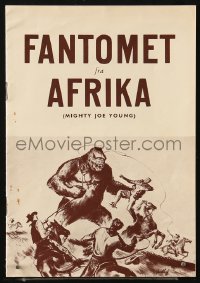 5f0290 MIGHTY JOE YOUNG Danish program 1950 first Ray Harryhausen, Widhoff art, different images!
