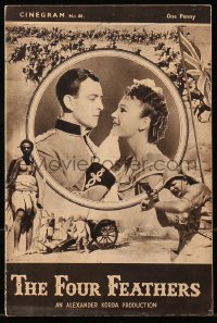 5f0097 FOUR FEATHERS English program 1939 Zoltan Korda epic starring Ralph Richardson & Duprez!