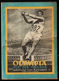 5f0087 OLYMPIAD Japanese program 1940 Leni Riefenstahl's 1936 Berlin Olympics documentary, rare!