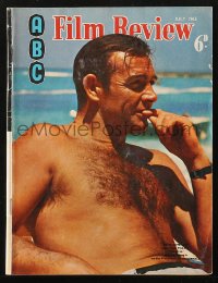 5f0565 ABC FILM REVIEW English magazine July 1965 barechested Sean Connery filming Thunderball!