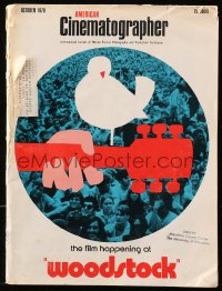 5f1258 AMERICAN CINEMATOGRAPHER magazine October 1970 the film happening at Woodstock!