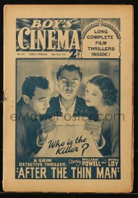 5f0580 BOY'S CINEMA English magazine May 15, 1937 William Powell & Myrna Loy in After the Thin Man!