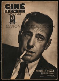 5f0525 CINE REVUE Belgian magazine May 16, 1947 great cover portrait of smoking Humphrey Bogart!