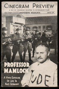 5f0577 PROFESSOR MAMLOK English magazine 1939 Russian anti-Nazi movie about German anti-Semitism!