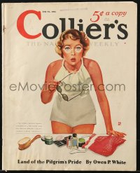 5f0658 COLLIER'S magazine July 27, 1935 cover art by Howard Butler + great images & articles inside!