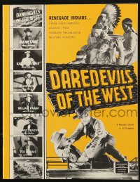 5f0671 DAREDEVILS OF THE WEST magazine 1970s great images from the Rocky Lane Republic serial!