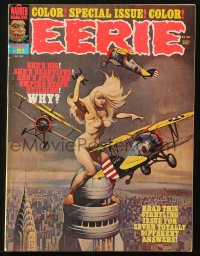 5f0677 EERIE #81 magazine February 1977 sexy human female King Kong-like cover art by Frank Frazetta!