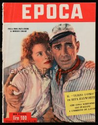 5f0517 EPOCA Italian magazine November 1, 1952 Humphrey Bogart & Katharine Hepburn in African Queen!