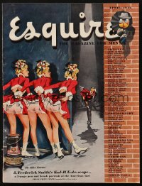 5f1024 ESQUIRE magazine April 1946 cover art by J. Frederick Smith, great Vargas fold-out art!
