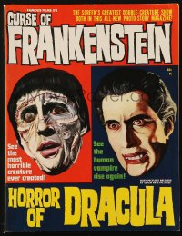 5f0694 FAMOUS FILMS #2 magazine 1964 Christopher Lee in Curse of Frankenstein AND Horror of Dracula!