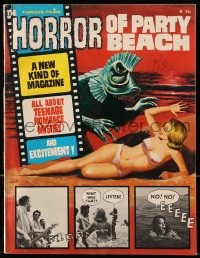 5f0693 FAMOUS FILMS magazine 1964 Horror of Party Beach presented in fumetti style!