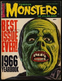 5f1387 FAMOUS MONSTERS OF FILMLAND magazine 1966 Yearbook, best issue ever, cool cover art!