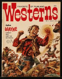 5f0701 FAVORITE WESTERNS OF FILMLAND magazine August 1960 great Jack Davis cover art of John Wayne!